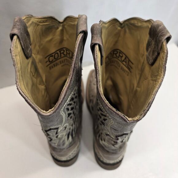 Corral Women's Sequin Wings & Cross Leather Western Cowboy Boots Square Toe 8W - Picture 8 of 15